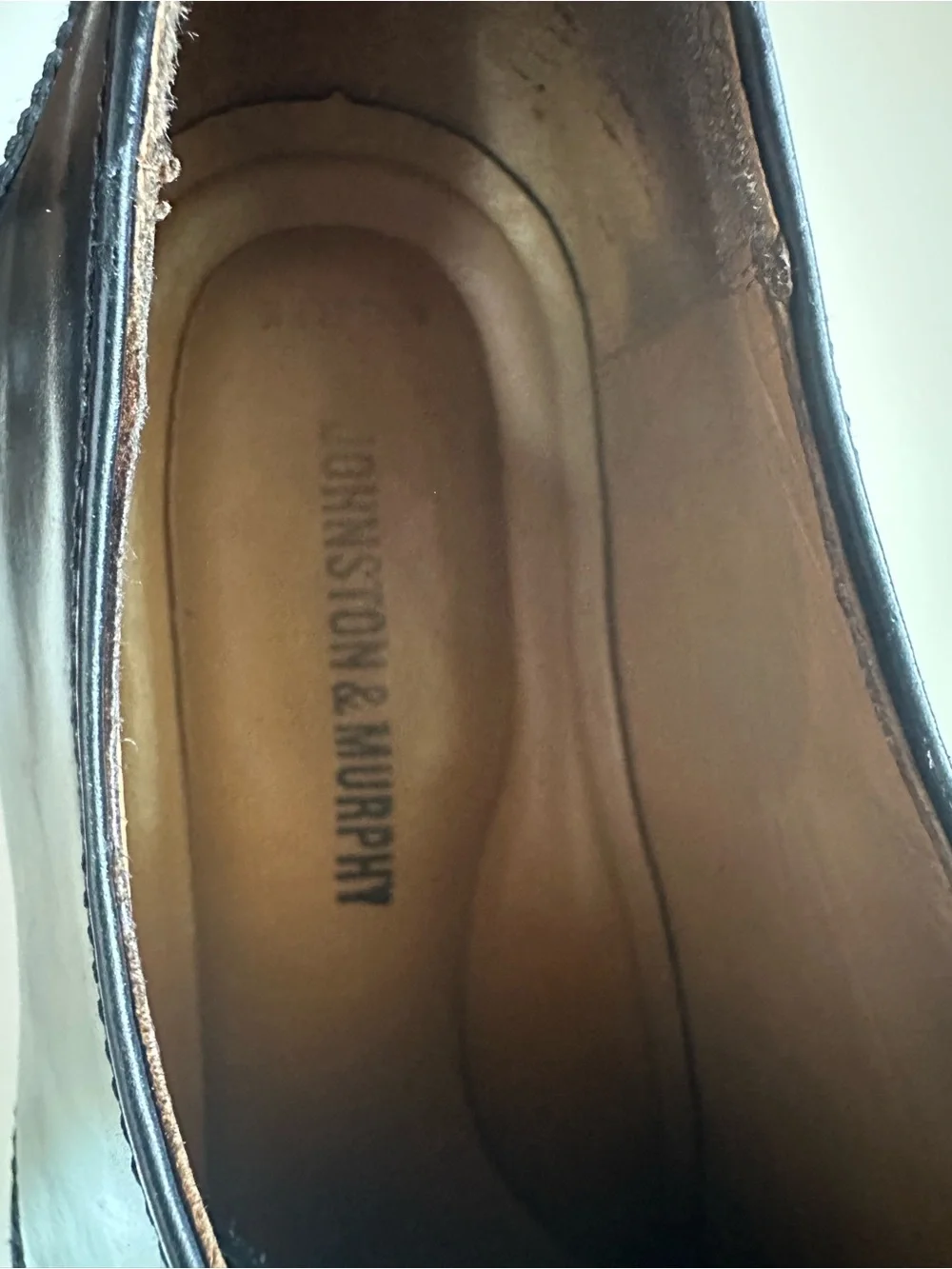 Johnston & Murphy Black Leather Derby Dress Shoes
